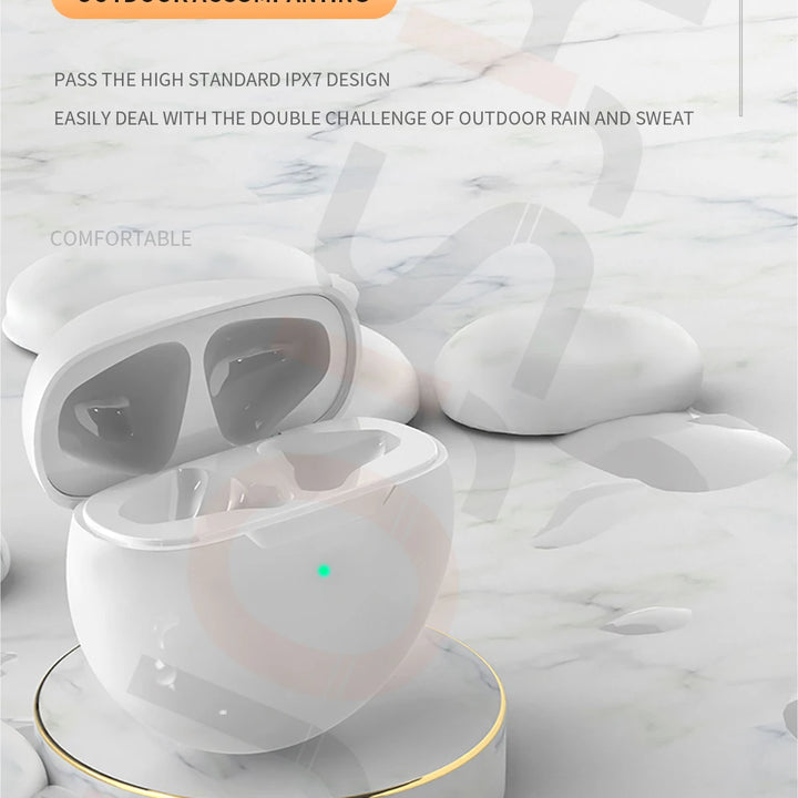 Pro 6 TWS Bluetooth Earbuds - Stereo Sound & Charging Case
