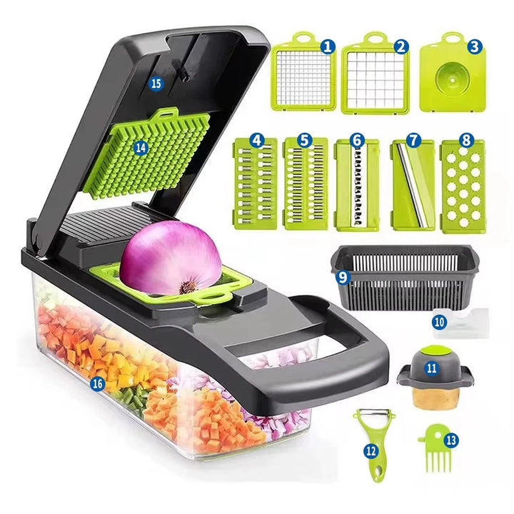 16-in-1 Vegetable Chopper & Slicer for Kitchen Essentials