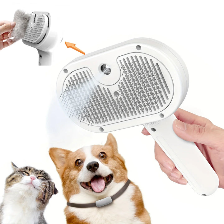 Pet Spray Grooming Comb – De-shedding & Styling Tool for Dogs and Cats