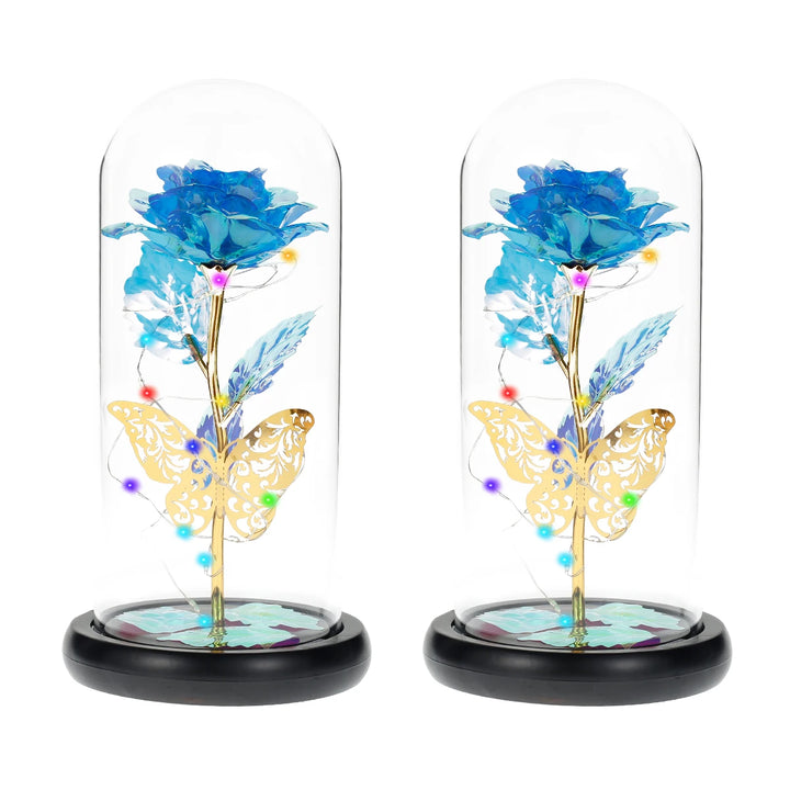Galaxy Eternal Rose in Glass Dome
