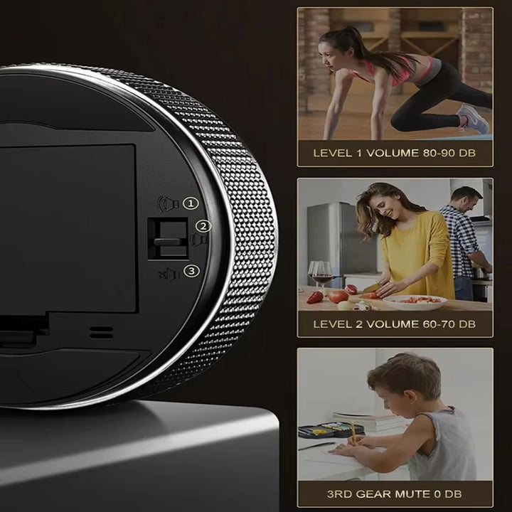 Magnetic LED Digital Timer – Silent Countdown Clock with Rotary Control for Kitchen, Study & Cooking