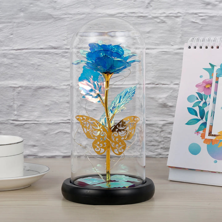 Galaxy Eternal Rose in Glass Dome