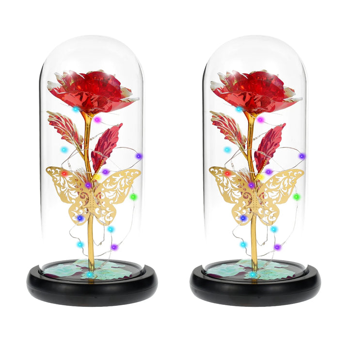 Galaxy Eternal Rose in Glass Dome