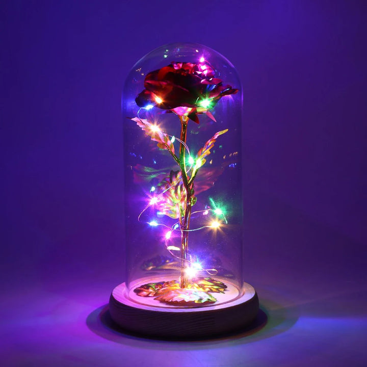 Galaxy Eternal Rose in Glass Dome
