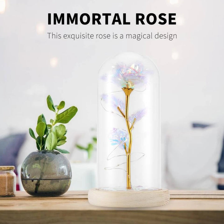 Galaxy Eternal Rose in Glass Dome
