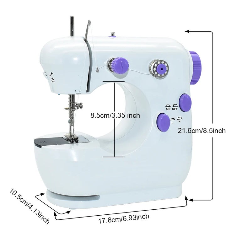 Compact Sewing Machine 202 – With Built-in Light, Cutter & Pedal | Ideal for Beginners