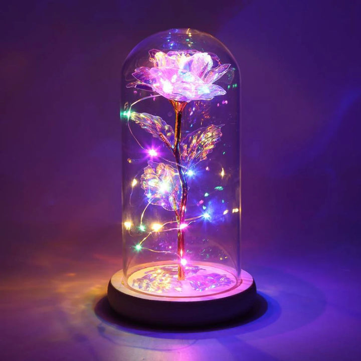 Galaxy Eternal Rose in Glass Dome