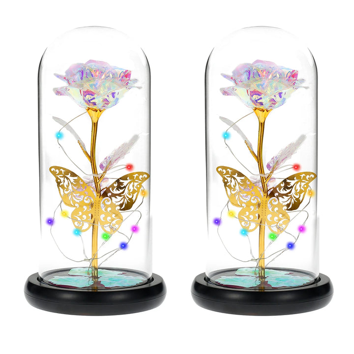 Galaxy Eternal Rose in Glass Dome