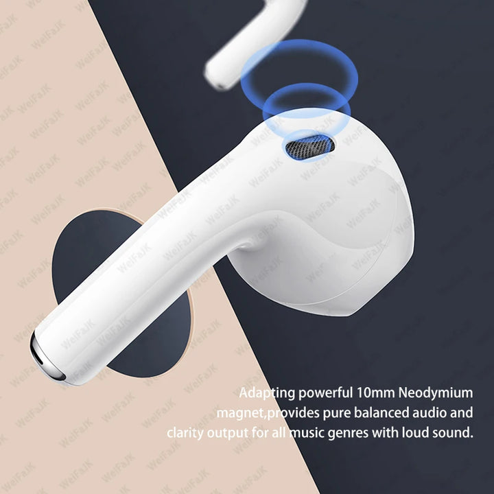 Pro 6 TWS Bluetooth Earbuds - Stereo Sound & Charging Case